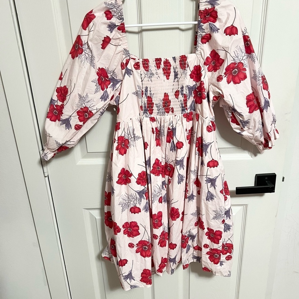 NWT Hyacinth House By Tuckernuck Square Neck Veronica Floral Cotton Dress large - Picture 8 of 10